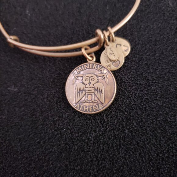 RARE - Alex and Ani - ATHENA MINERVA Charm Bracelet Bangle     31 - Picture 2 of 4